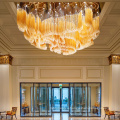 Modern Hotel Restaurant Decorative LED Lighting Fixture Glass Chandelier